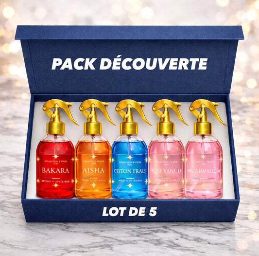 Lot de 5 spray textile – Collection étoilée (5€ l’unité)